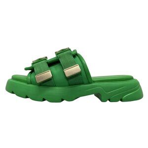 BOTTEGA VENETA - Green Chemical Fiber Leather Rubber Men's Sandals 513-080625